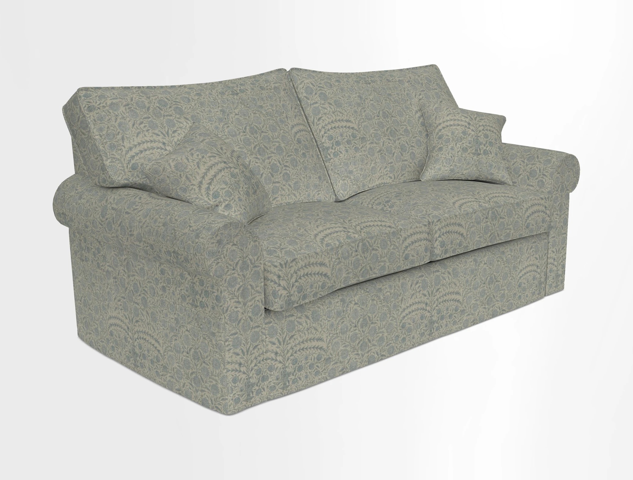 Upperton Sofa Bed in Floral Linen Even So Verde