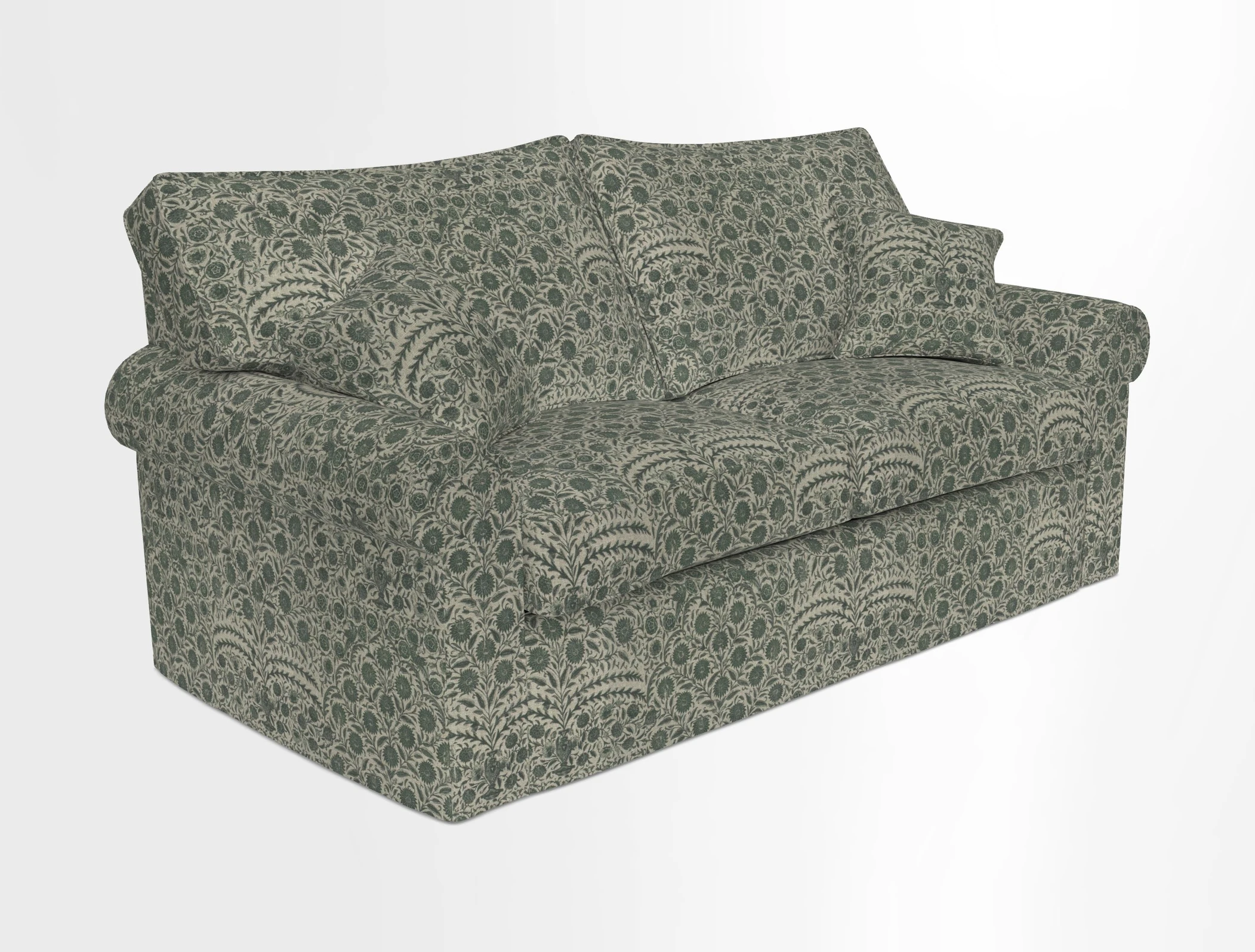 Upperton Sofa Bed in Floral Linen Even So Verde