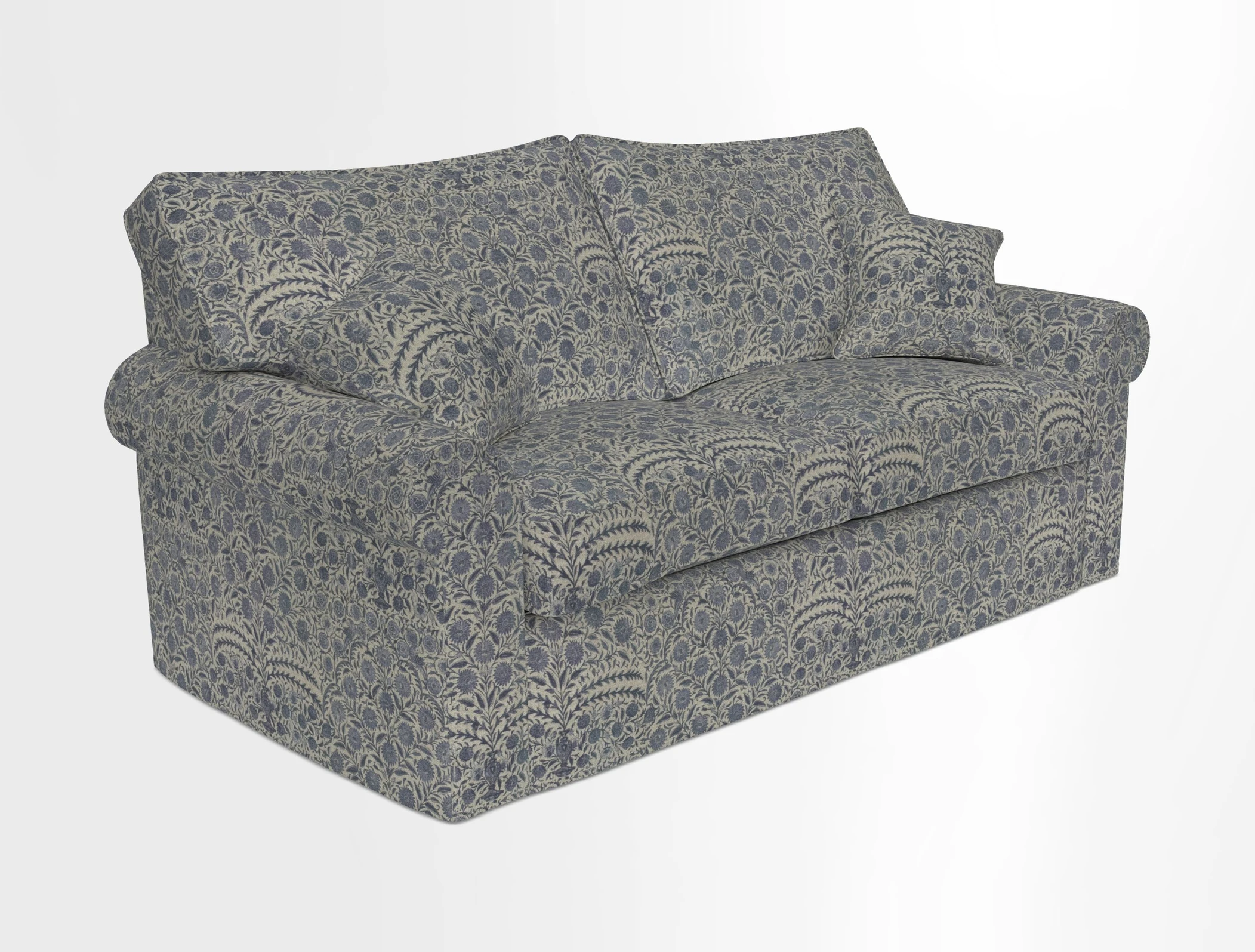 Upperton Sofa Bed in Floral Linen Even So Verde