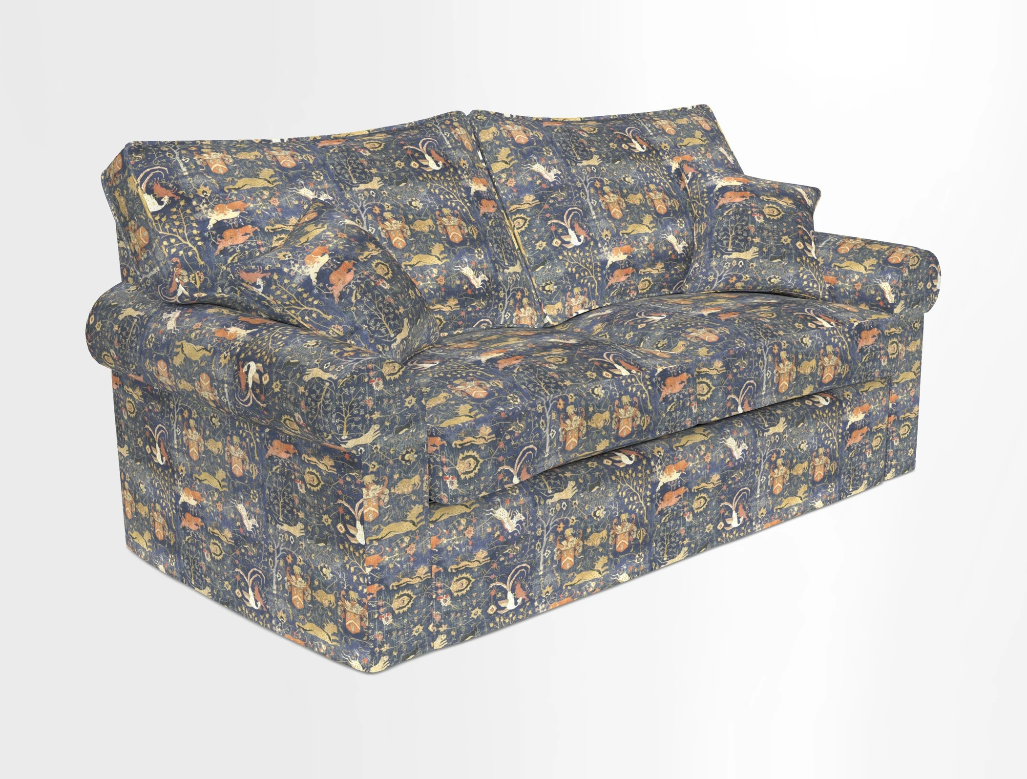 Upperton Sofa Bed in Floral Linen Even So Verde