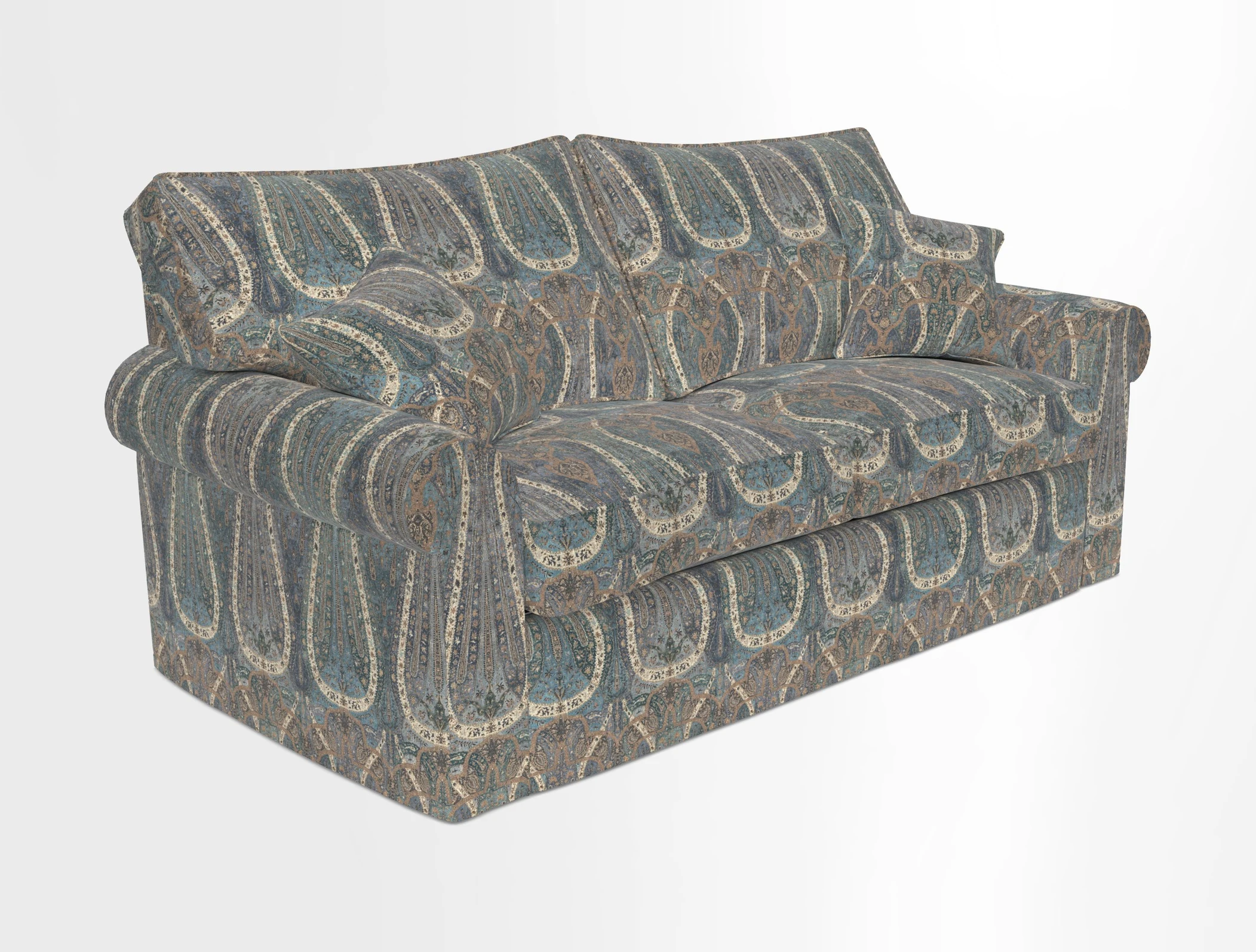 Upperton Sofa Bed in Floral Linen Even So Verde