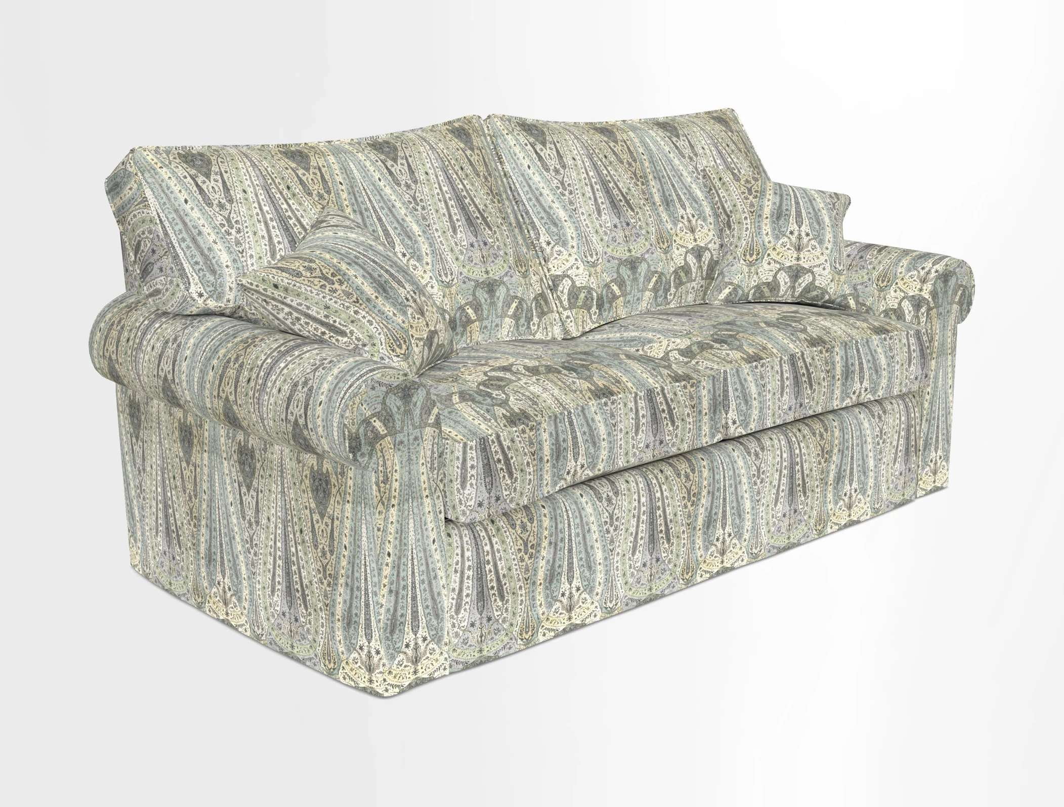 Upperton Sofa Bed in Floral Linen Even So Verde