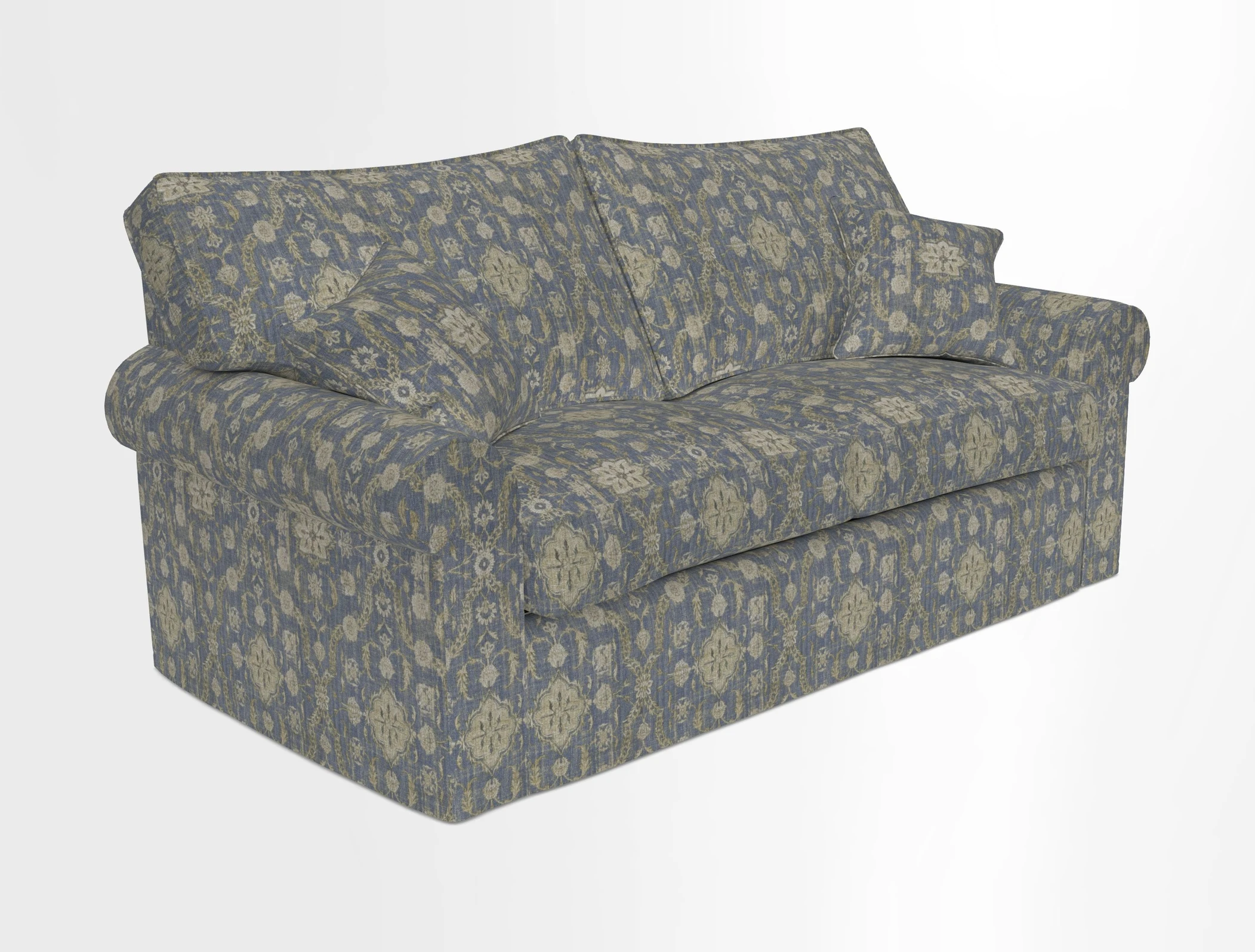 Upperton Sofa Bed in Floral Linen Even So Verde