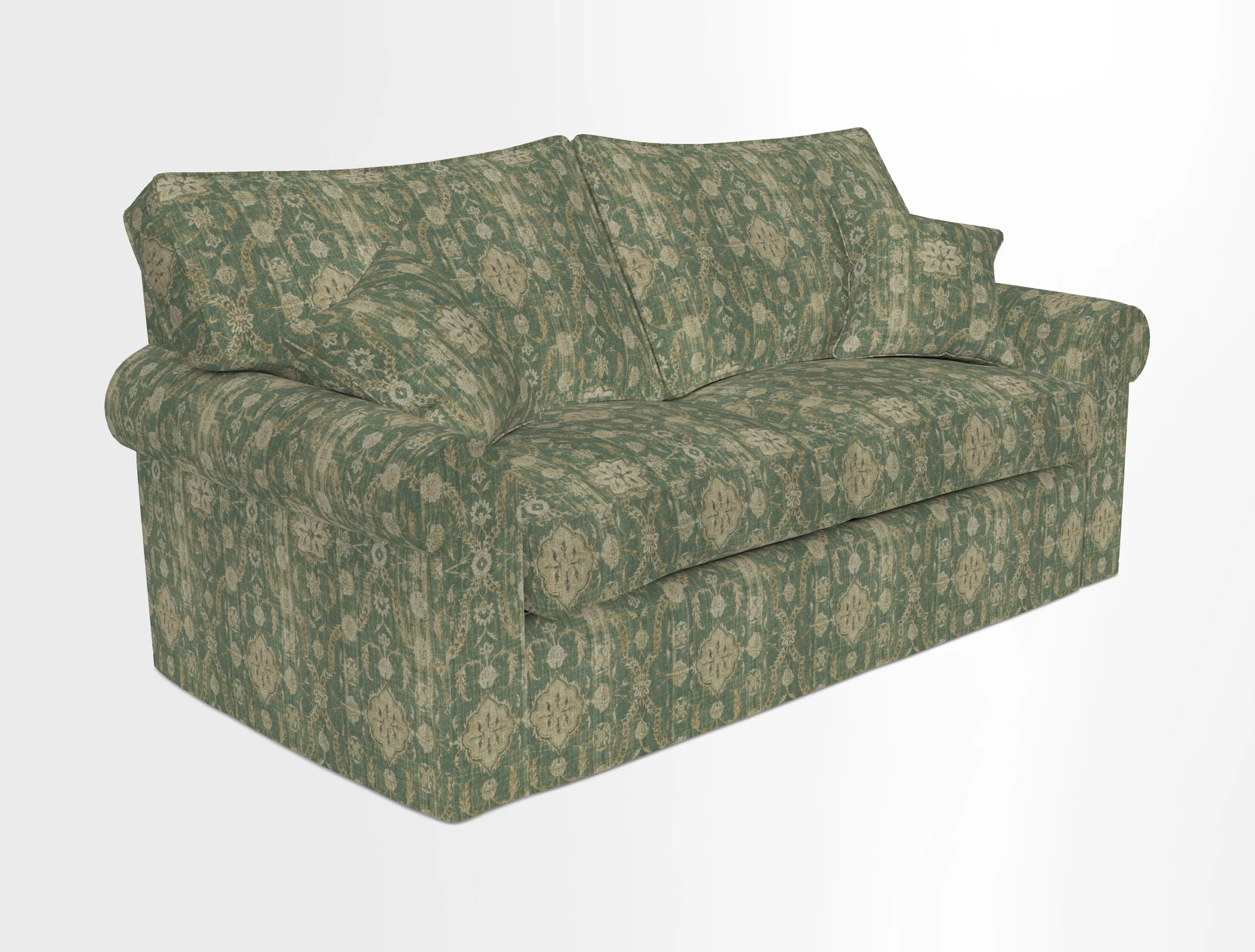 Upperton Sofa Bed in Floral Linen Even So Verde