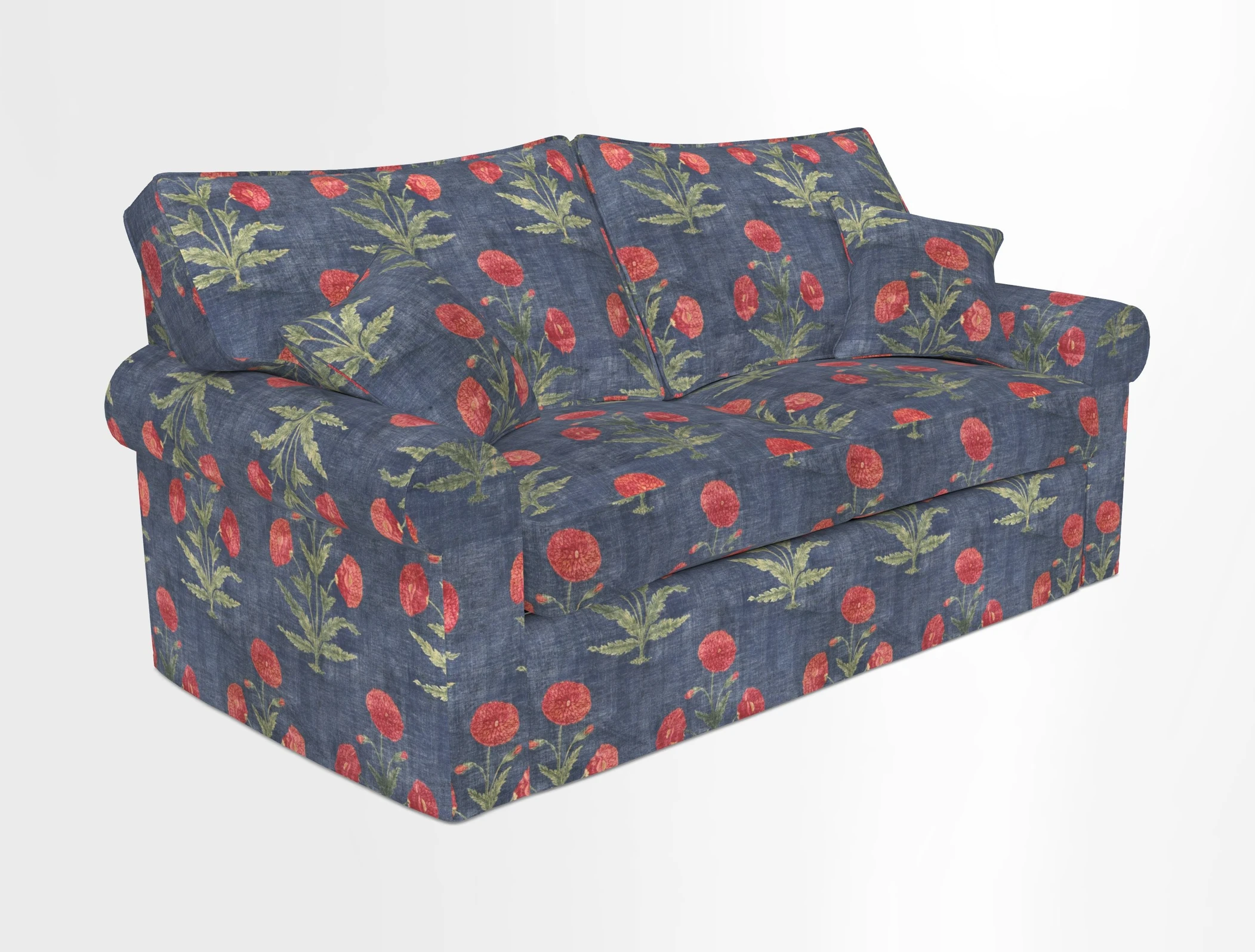 Upperton Sofa Bed in Floral Linen Even So Verde