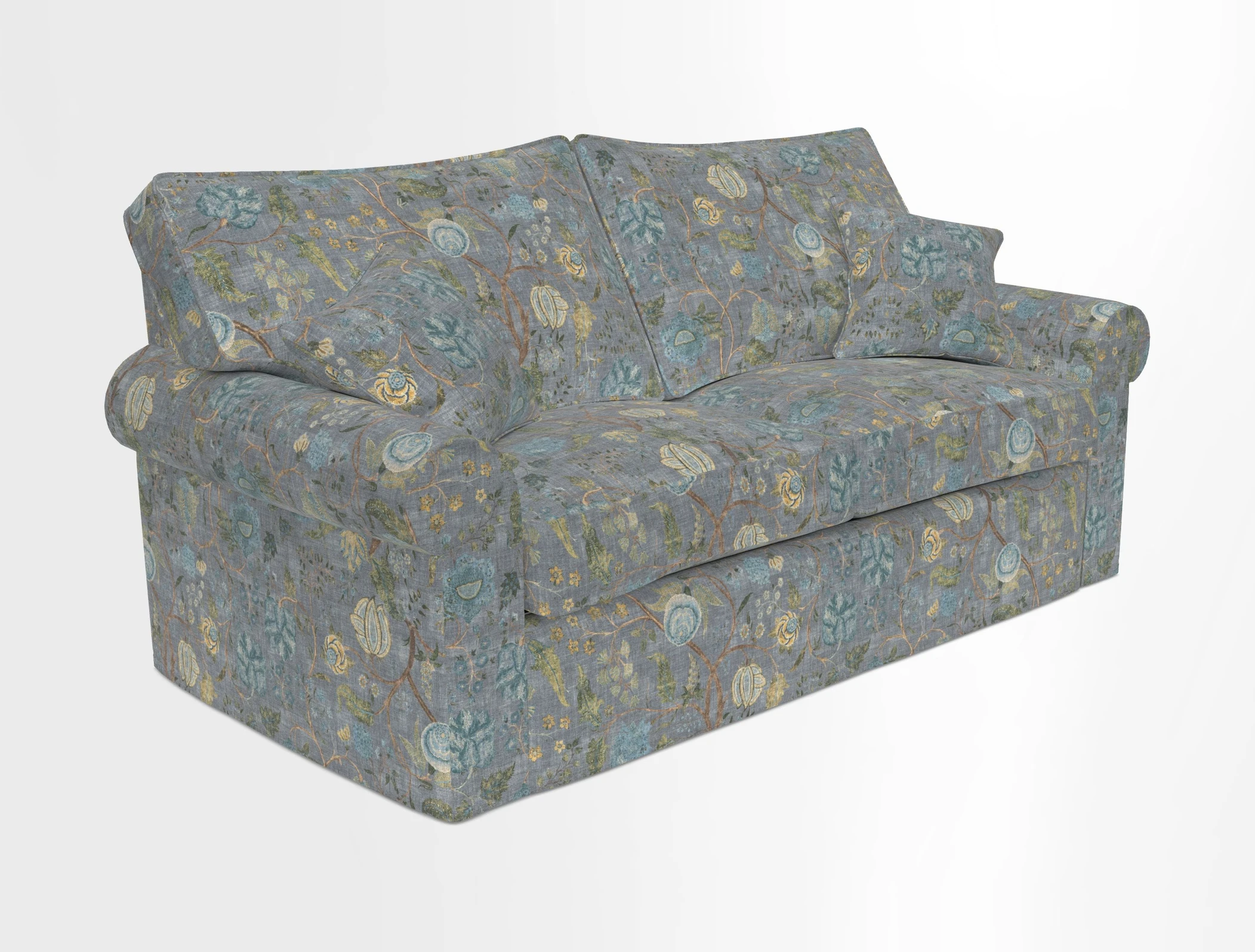 Upperton Sofa Bed in Floral Linen Even So Verde