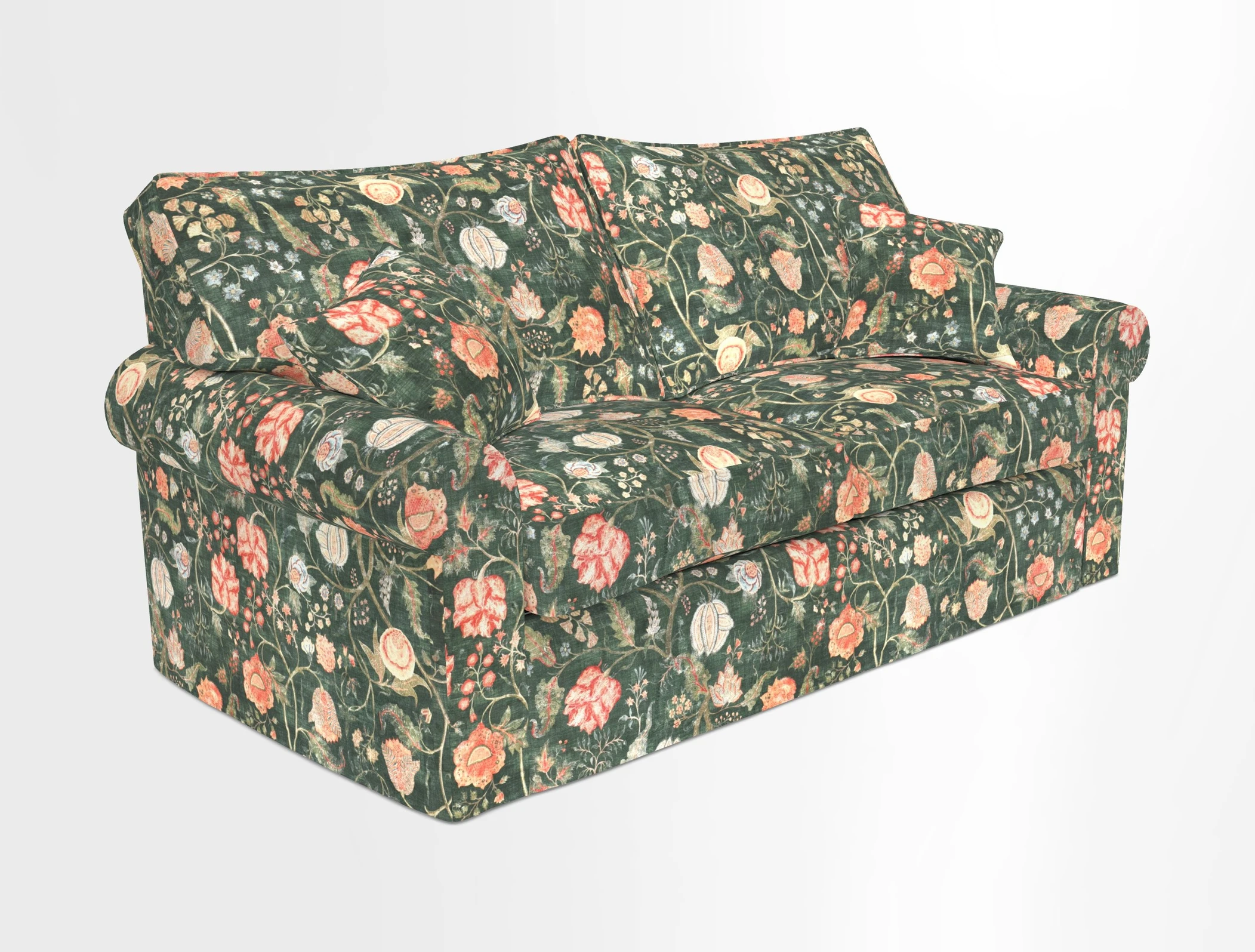 Upperton Sofa Bed in Floral Linen Even So Verde