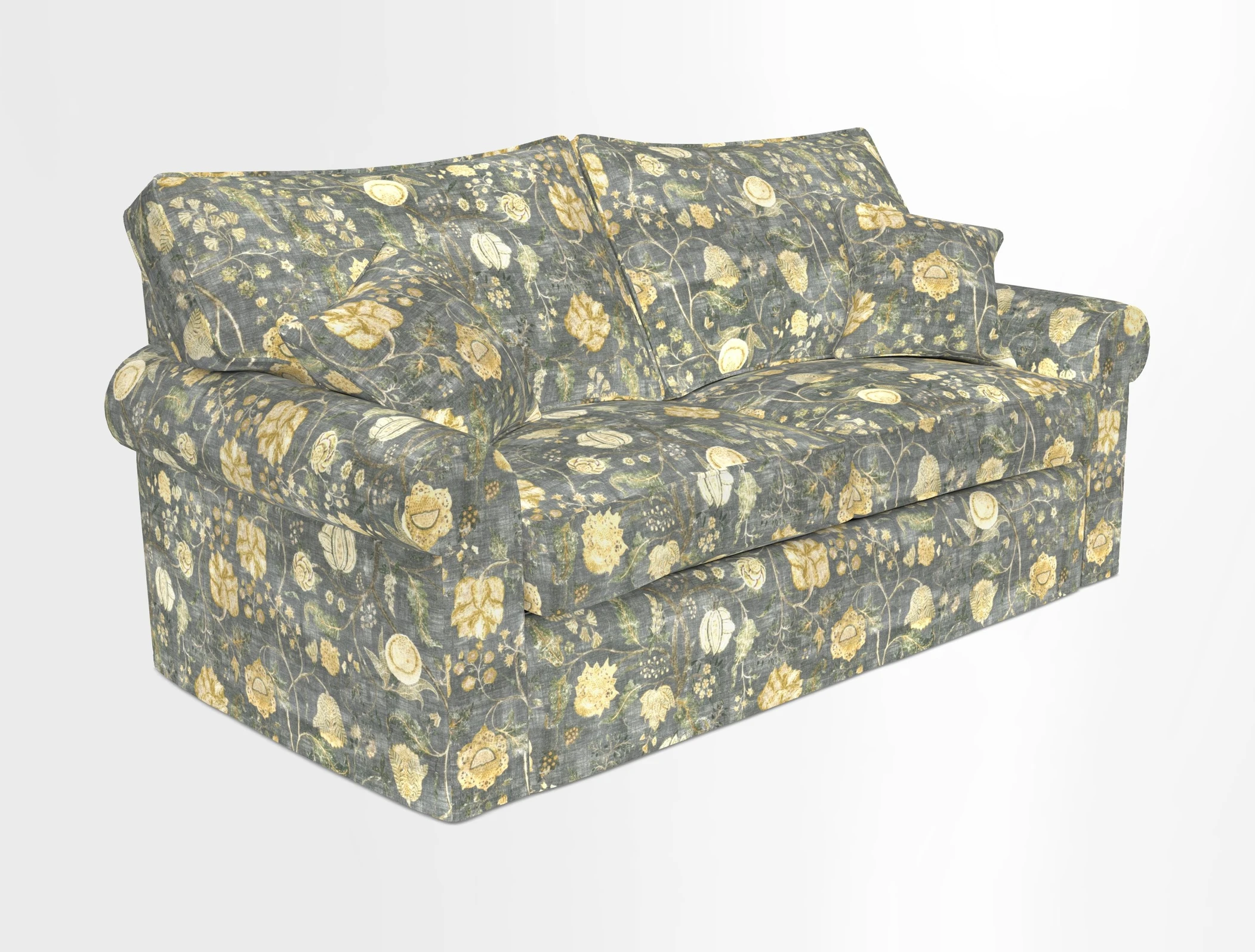 Upperton Sofa Bed in Floral Linen Even So Verde