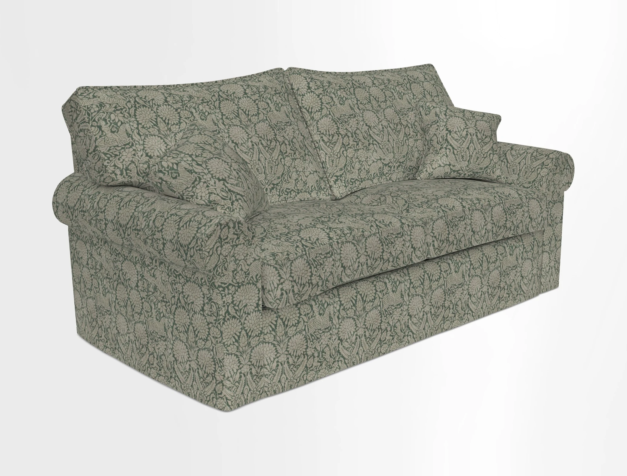 Upperton Sofa Bed in Floral Linen Even So Verde