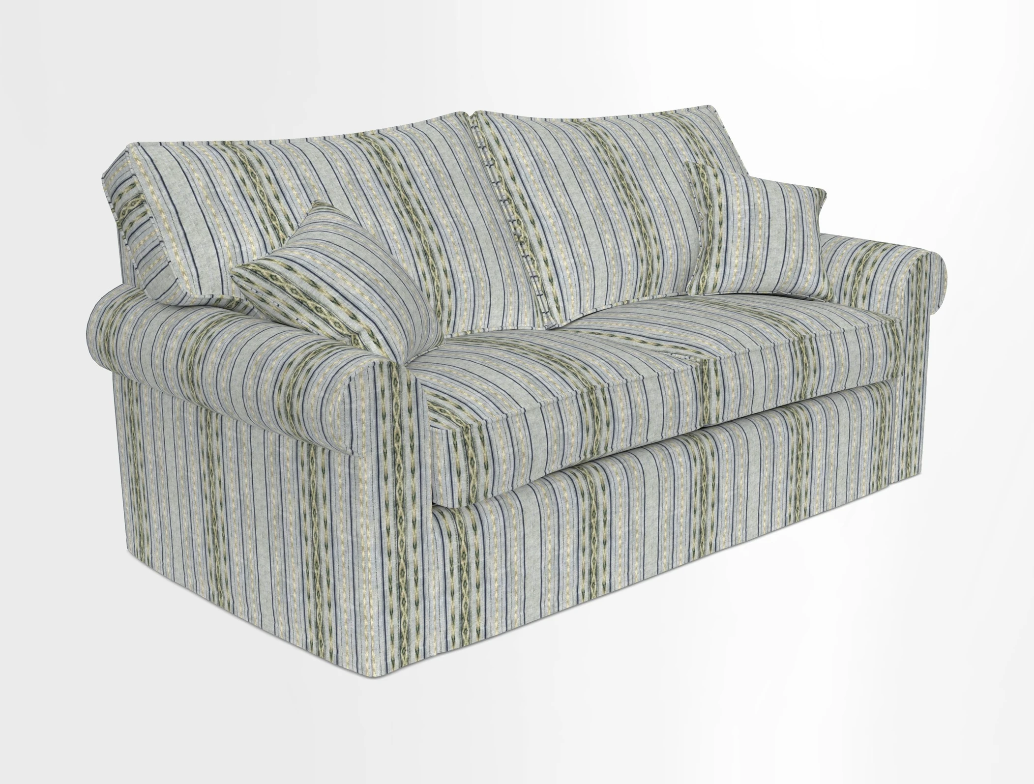 Upperton Sofa Bed in Floral Linen Even So Verde
