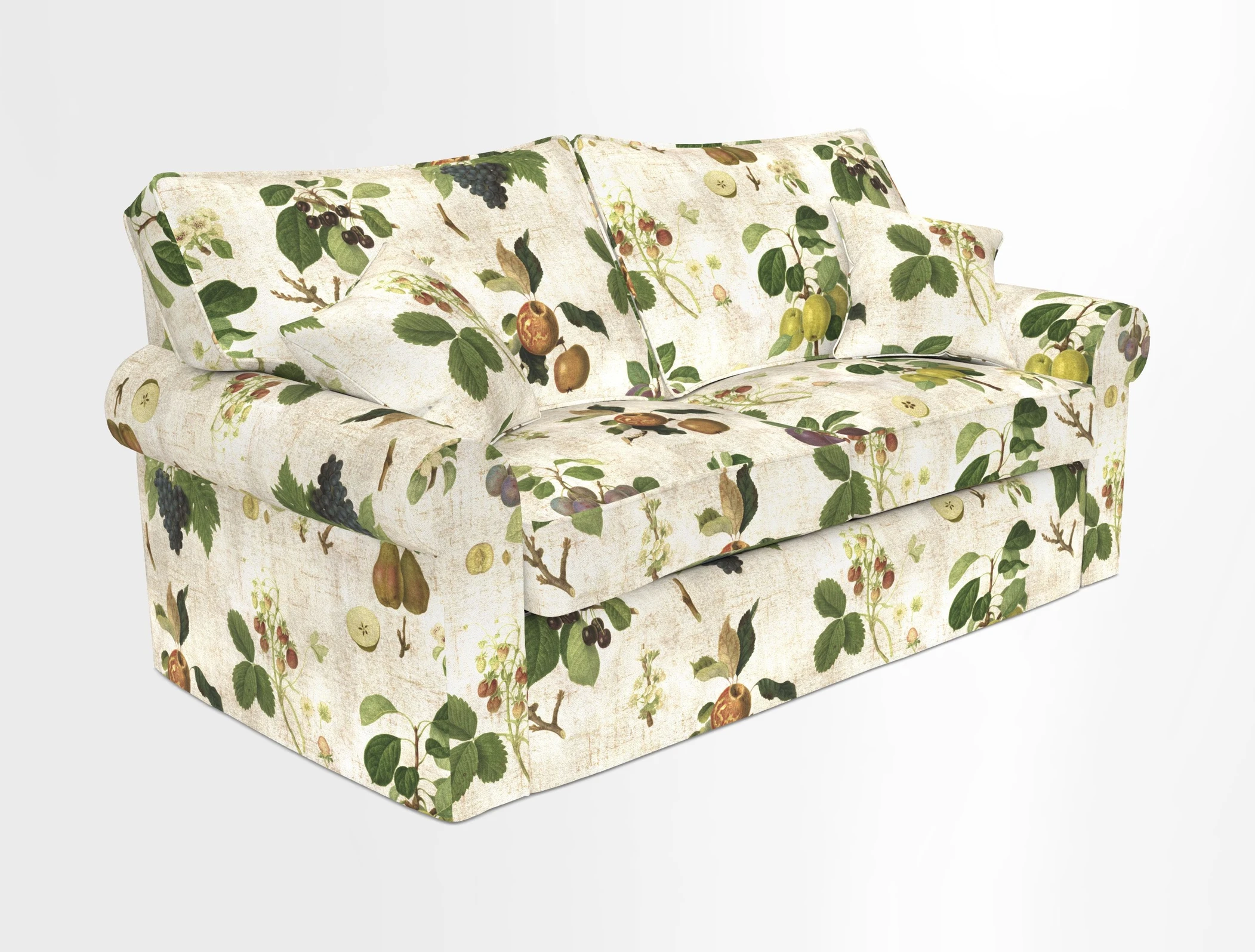 Upperton Sofa Bed in Floral Linen Even So Verde