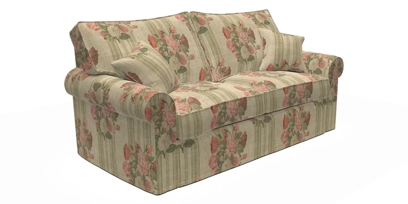 Upperton Sofa Bed in Floral Linen Even So Verde