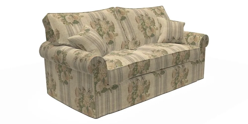 Upperton Sofa Bed in Floral Linen Even So Verde