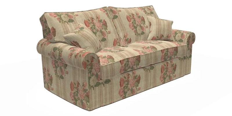 Upperton Sofa Bed in Floral Linen Even So Verde