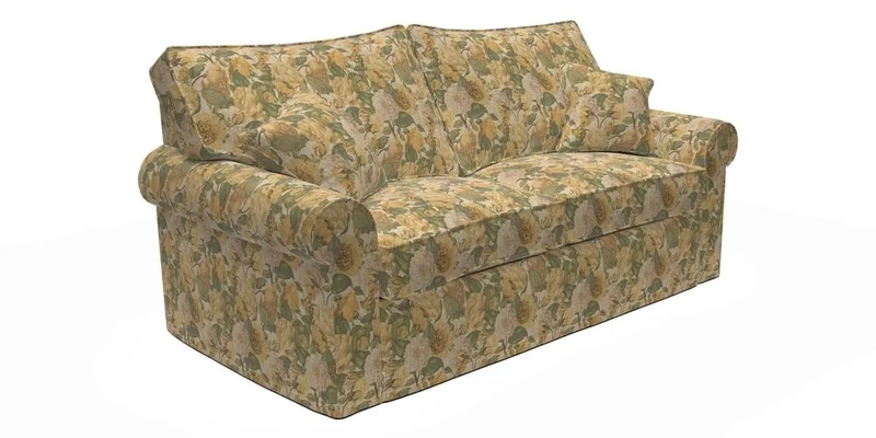 Upperton Sofa Bed in Floral Linen Even So Verde