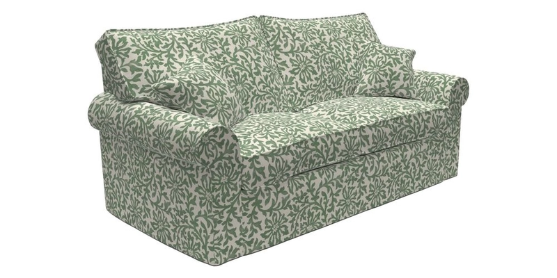 Upperton Sofa Bed in Floral Linen Even So Verde Upperton Sofa Bed in Floral Linen Even So Verde
