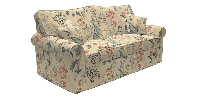 Upperton Sofa Bed in Floral Linen Even So Verde