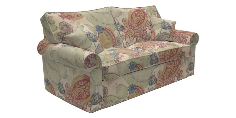 Upperton Sofa Bed in Floral Linen Even So Verde