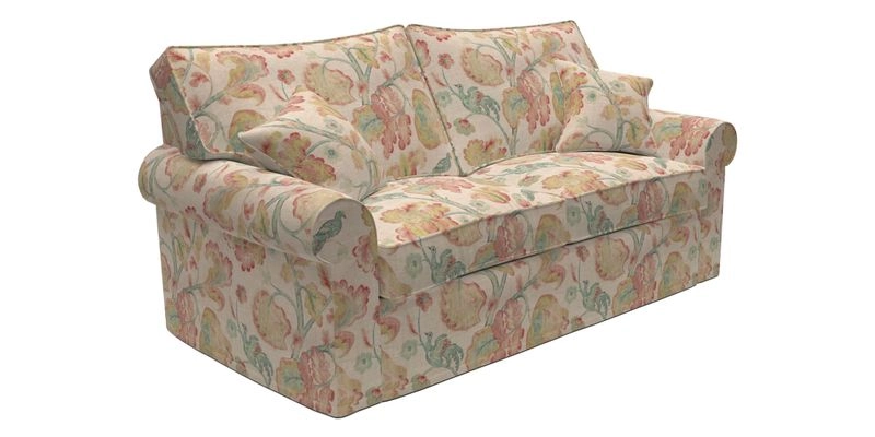 Upperton Sofa Bed in Floral Linen Even So Verde
