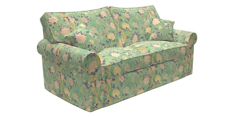 Upperton Sofa Bed in Floral Linen Even So Verde