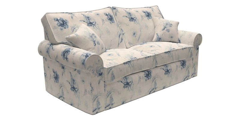 Upperton Sofa Bed in Floral Linen Even So Verde Upperton Sofa Bed in Floral Linen Even So Verde