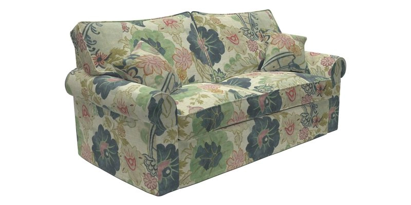 Upperton Sofa Bed in Floral Linen Even So Verde Upperton Sofa Bed in Floral Linen Even So Verde