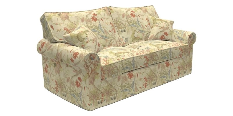 Upperton Sofa Bed in Floral Linen Even So Verde