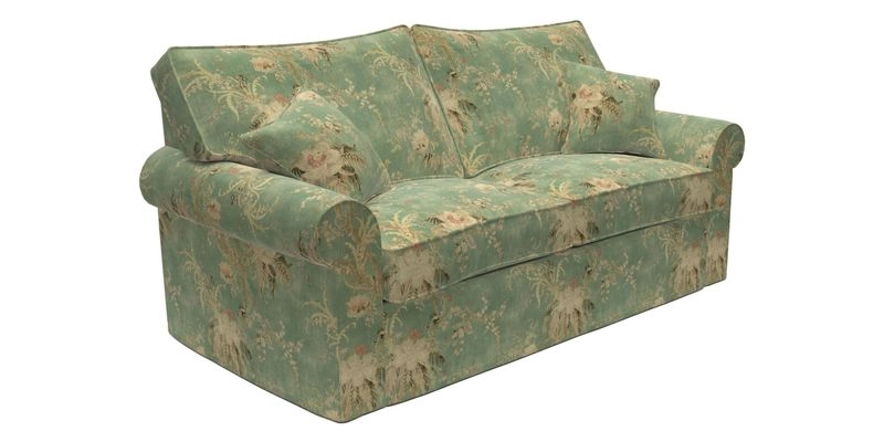 Upperton Sofa Bed in Floral Linen Even So Verde Upperton Sofa Bed in Floral Linen Even So Verde