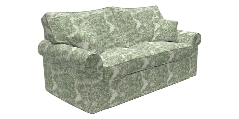 Upperton Sofa Bed in Floral Linen Even So Verde