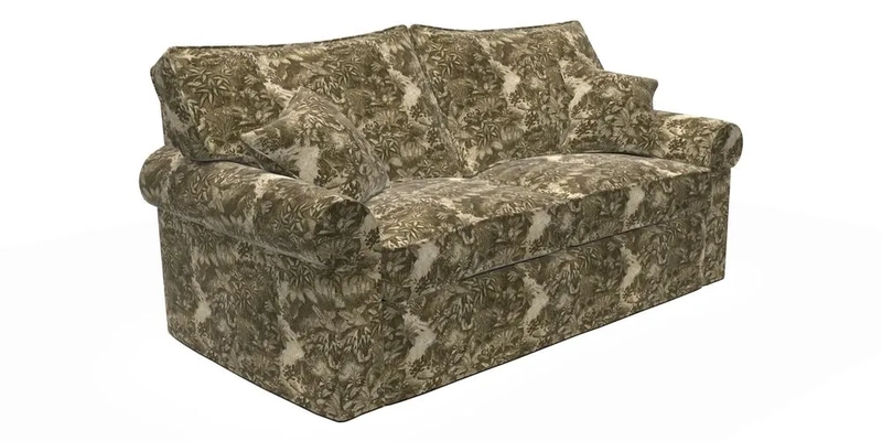 Upperton Sofa Bed in Floral Linen Even So Verde Upperton Sofa Bed in Floral Linen Even So Verde