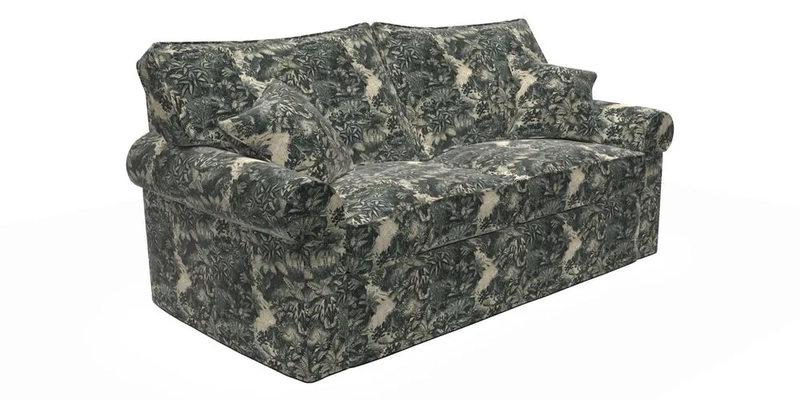 Upperton Sofa Bed in Floral Linen Even So Verde
