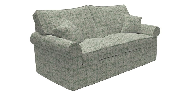 Upperton Sofa Bed in Floral Linen Even So Verde