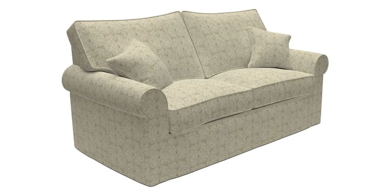 Upperton Sofa Bed in Floral Linen Even So Verde