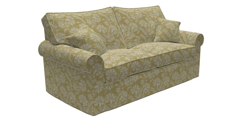 Upperton Sofa Bed in Floral Linen Even So Verde
