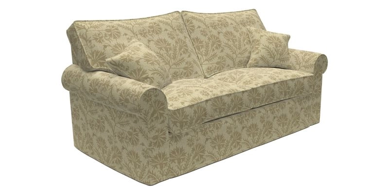 Upperton Sofa Bed in Floral Linen Even So Verde