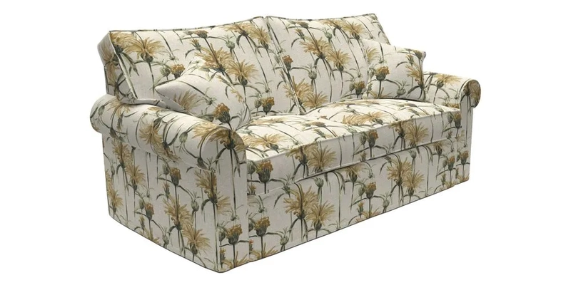 Upperton Sofa Bed in Floral Linen Even So Verde