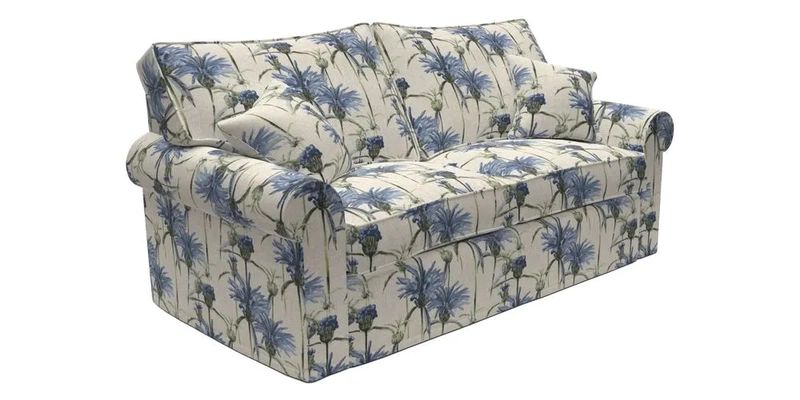 Upperton Sofa Bed in Floral Linen Even So Verde