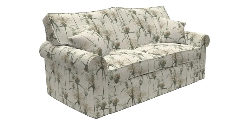 Upperton Sofa Bed in Floral Linen Even So Verde