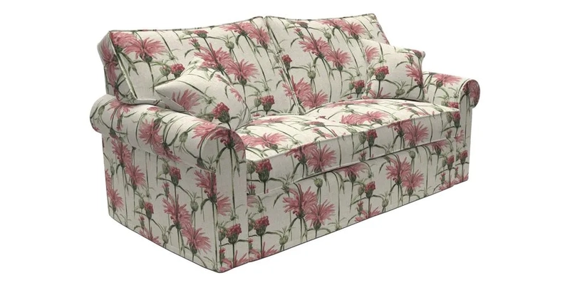 Upperton Sofa Bed in Floral Linen Even So Verde