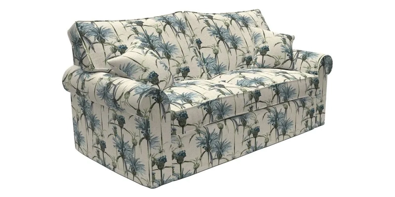 Upperton Sofa Bed in Floral Linen Even So Verde