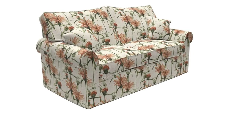 Upperton Sofa Bed in Floral Linen Even So Verde