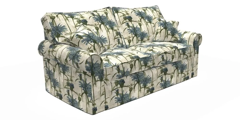 Upperton Sofa Bed in Floral Linen Even So Verde