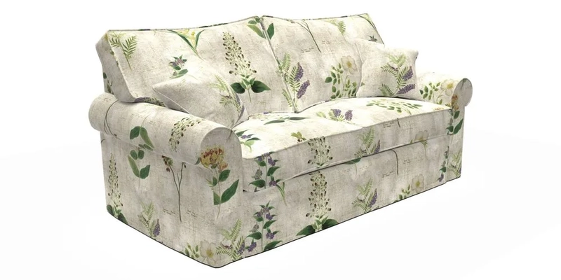 Upperton Sofa Bed in Floral Linen Even So Verde