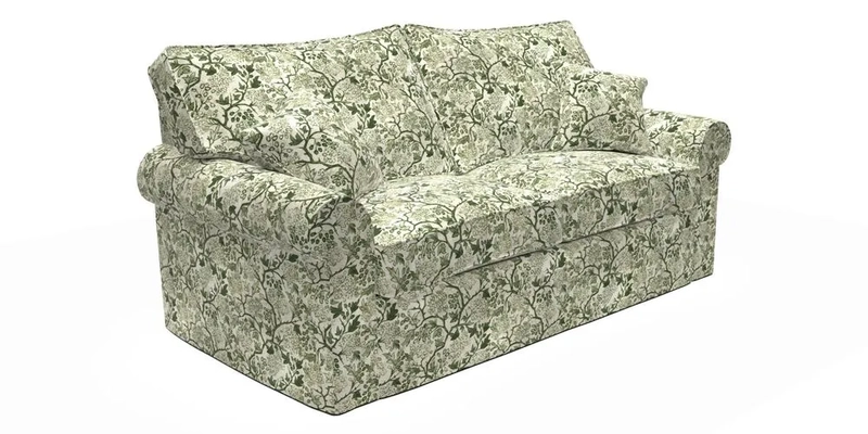 Upperton Sofa Bed in Floral Linen Even So Verde Upperton Sofa Bed in Floral Linen Even So Verde