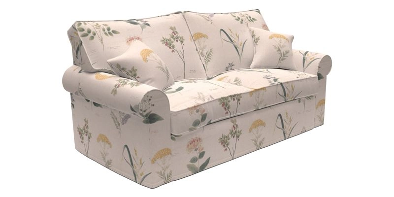 Upperton Sofa Bed in Floral Linen Even So Verde