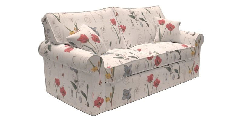 Upperton Sofa Bed in Floral Linen Even So Verde