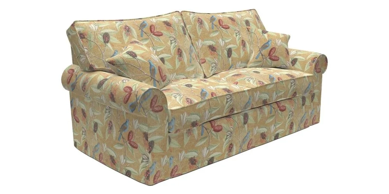 Upperton Sofa Bed in Floral Linen Even So Verde