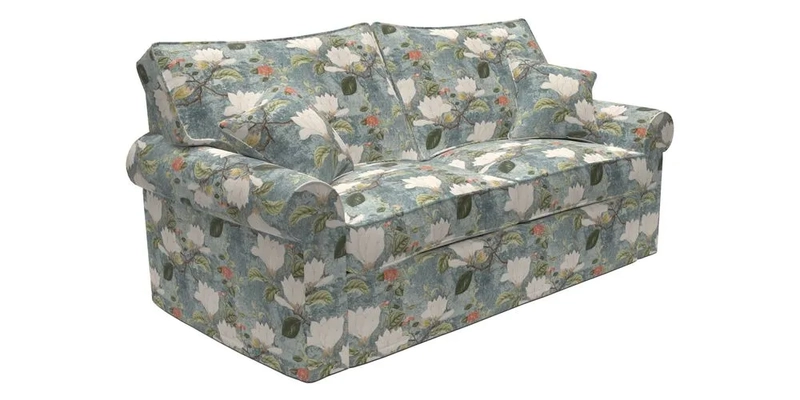 Upperton Sofa Bed in Floral Linen Even So Verde