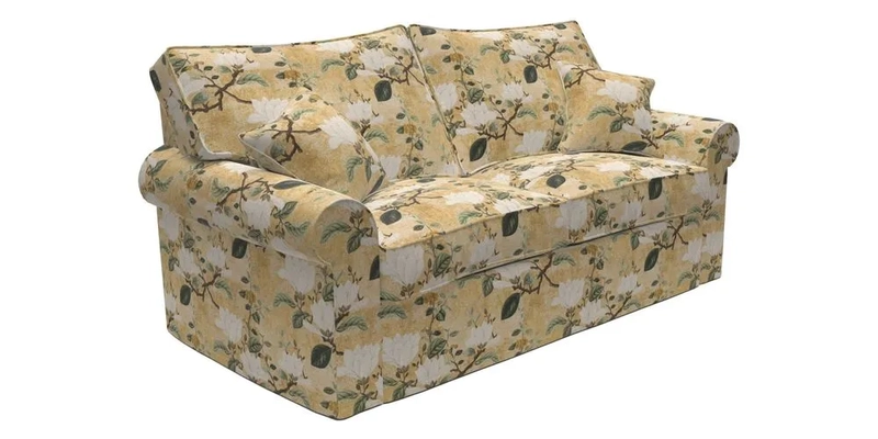 Upperton Sofa Bed in Floral Linen Even So Verde