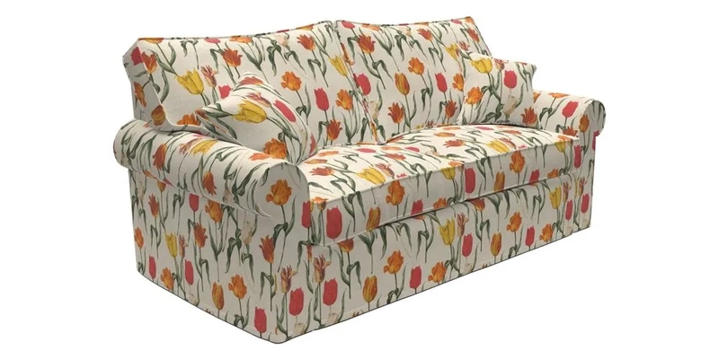 Upperton Sofa Bed in Floral Linen Even So Verde